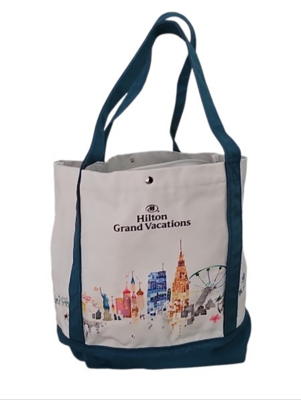 Hilton Grand Vacations Canvas Tote Bag Travel Beach Pool Shopper City Print XL